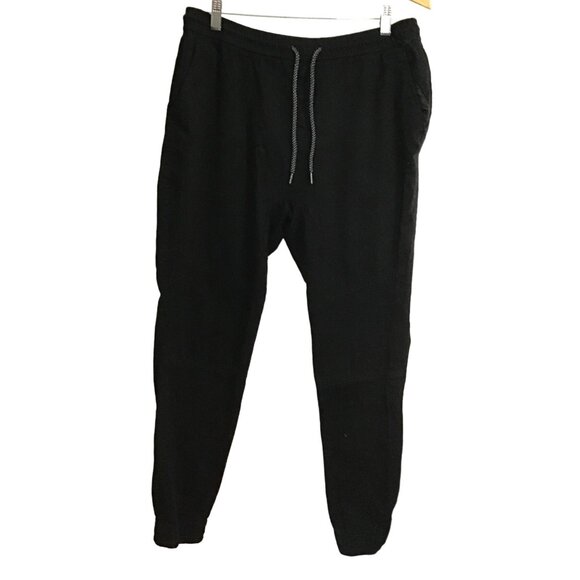 BROOKLYN CLOTH THE JOGGER MENS BLACK ELASTIC WAIST TAPPER LEG SIZE X- LARGE